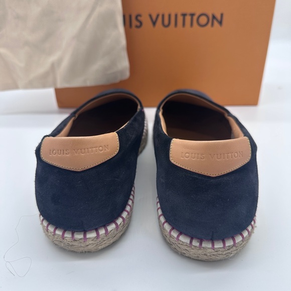 Louis Vuitton Men’s Espadrille Suede Navy Size 10 LV 11 US 100% Authentic - Picture 6 of 7
